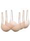 Hope - Kit com 3 Sutiãs com Aro e Bojo Push Up Hope 2384 Taça B Camurça-Branco - variação: Camurça-Bege-Ballet