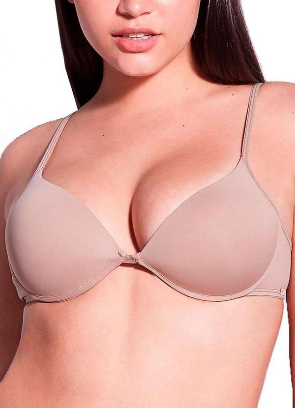 Hope - Kit com 3 Sutiãs com Aro e Bojo Push Up Hope 2384 Taça B Camurça-Branco 2