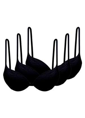 Kit com 3 Sutiãs com Aro e Bojo Push Up Hope 2384 Taça B - HOPE