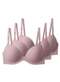 Liz - Kit com 3 Sutiãs com Aro e Bojo Push Up Liz 51690 Taça B Blush - variação: Sepia-Blush