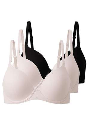 Kit com 3 Sutiãs com Aro e Bojo Push Up Liz 51805 Taça B - LIZ