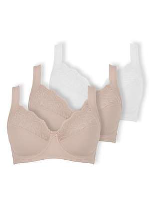 Kit com 3 Sutiãs com Aro e sem Bojo Dilady 123410 - DILADY