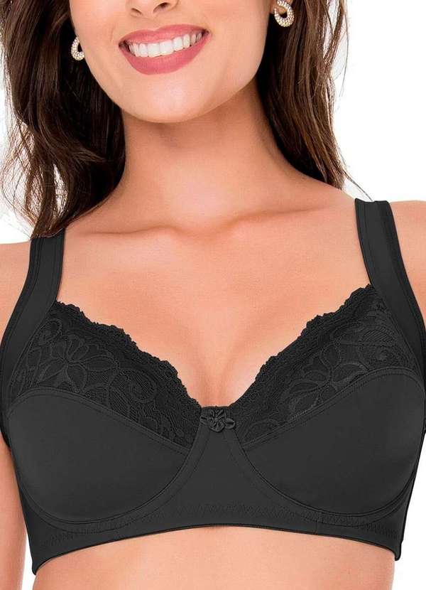 Dilady - Kit com 3 Sutiãs com Aro e sem Bojo Dilady 123410 Preto 2