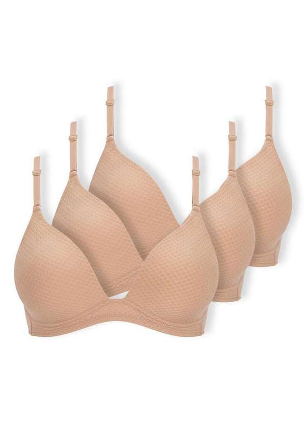 Dilady - Kit com 3 Sutiãs sem Aro com Bojo Dilady 203101 Chocolate