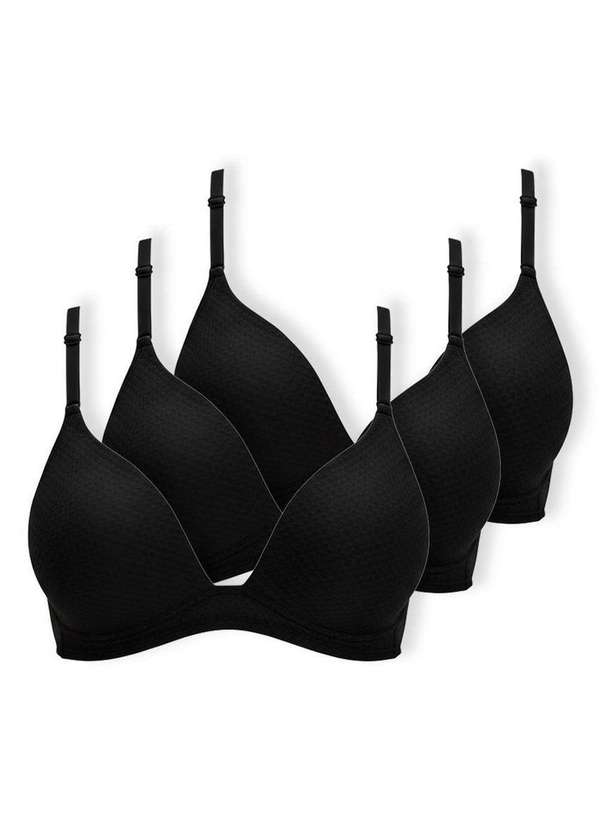 Dilady - Kit com 3 Sutiãs sem Aro com Bojo Dilady 203101 Preto