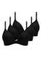 Dilady - Kit com 3 Sutiãs sem Aro com Bojo Dilady 203101 Preto-Chocolate - variação: Preto