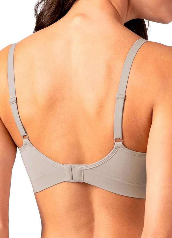 Liz - Kit com 3 Sutiãs sem Aro com Bojo Liz 51710 Taça B Sepia-Preto 3