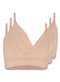 Hope - Kit com 3 Sutiãs sem Aro com Bojo Removível Hope 274840 Bege-Ballet - variação: Bege-Ballet