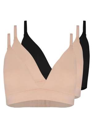 Kit com 3 Sutiãs sem Aro com Bojo Removível Hope 274840 - HOPE