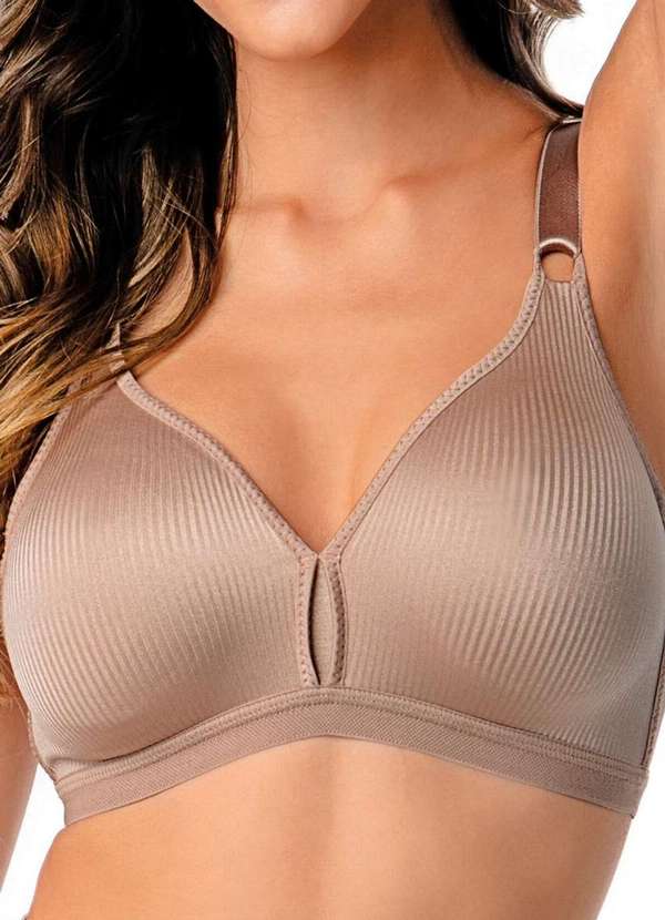 Demillus - Kit com 3 Sutiãs sem Aro e sem Bojo Demillus 61196/61096 Taça B Bege-Rosado-Branco-Vinho-Barolo 2