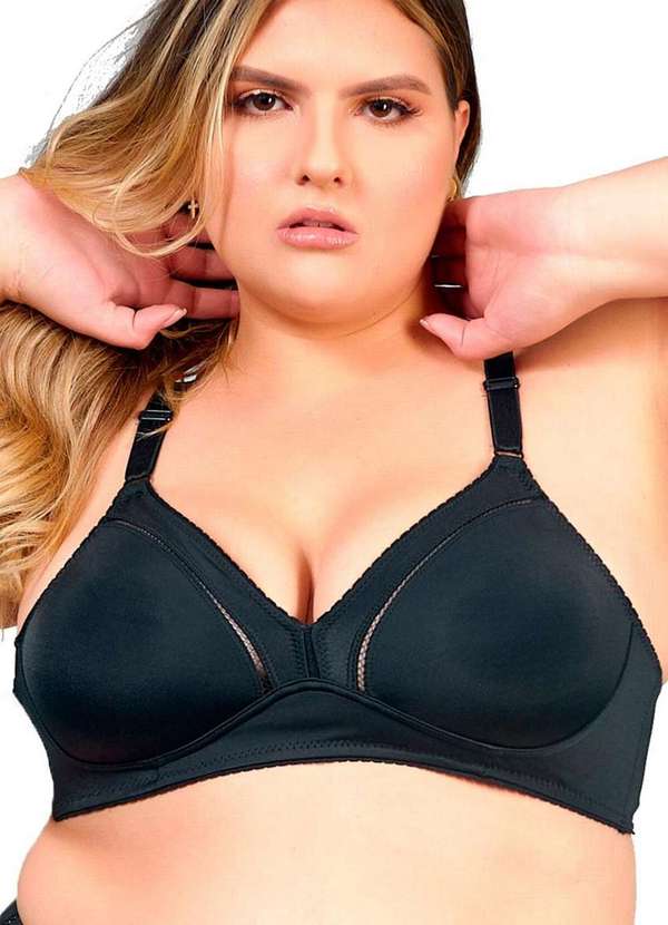 Duloren - Kit com 3 Sutiãs sem Aro e sem Bojo Duloren 111214 Taça B Castanho-Preto-Beringela 4