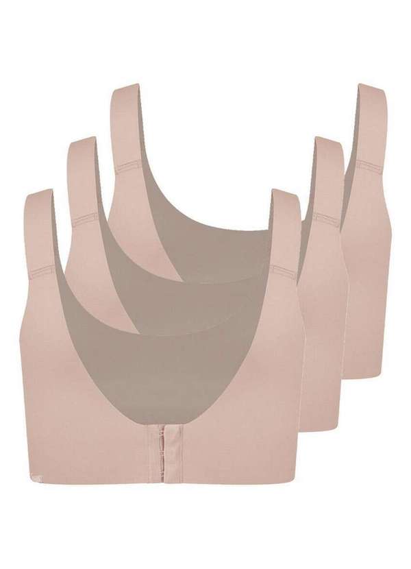 Hope - Kit com 3 Sutiãs sem Aro e sem Bojo Hope 22850 Bege-Ballet 4