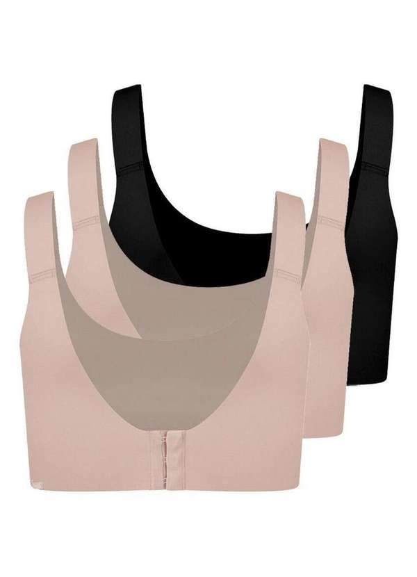 Hope - Kit com 3 Sutiãs sem Aro e sem Bojo Hope 22850 Bege-Ballet-Preto 6