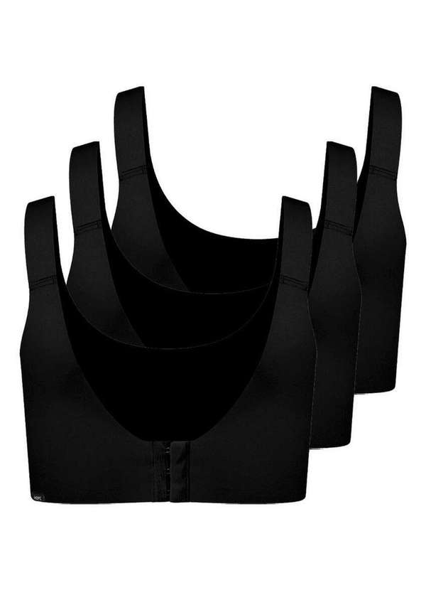 Hope - Kit com 3 Sutiãs sem Aro e sem Bojo Hope 22850 Preto 4