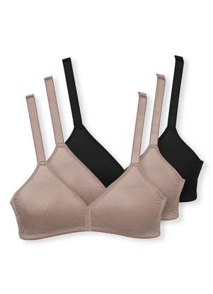 Kit com 3 Sutiãs sem Aro e sem Bojo Moderato Demillus 61100 - DEMILLUS