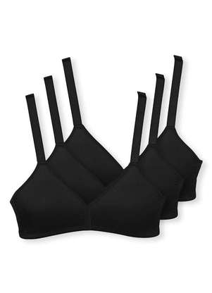 Kit com 3 Sutiãs sem Aro e sem Bojo Moderato Demillus 61100 - DEMILLUS