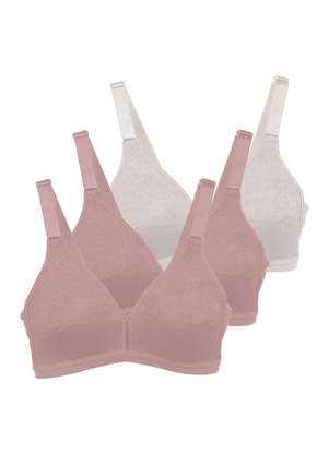 Kit com 3 Sutiãs sem Aro e sem Bojo Olimpo Demillus 61019 - DEMILLUS