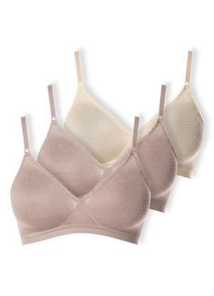 Kit com 3 Sutiãs sem Aro e sem Bojo Poás Demillus 61411 - DEMILLUS