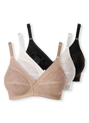 Kit com 3 Sutiãs Sustentação Colonial Demillus 61383/78383 Taça B - DEMILLUS