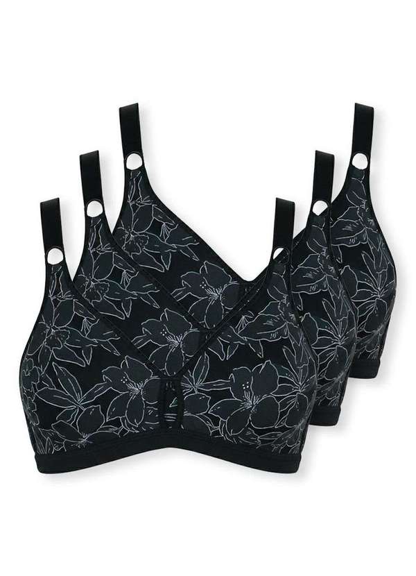 Demillus - Kit com 3 Sutiãs Sustentação Olimpo Anizete Demillus 61741 Taça B Preto