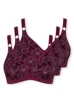 Kit com 3 Sutiãs Sustentação Olimpo Anizete Demillus 61741 Taça B - DEMILLUS