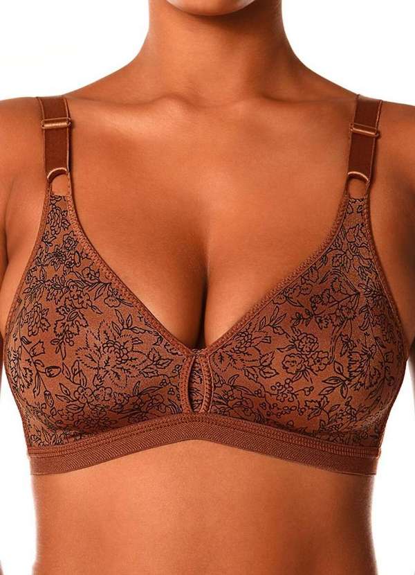 Demillus - Kit com 3 Sutiãs Sustentação Olimpo Firantela Demillus 61742 Bronze 2