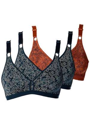 Kit com 3 Sutiãs Sustentação Olimpo Firantela Demillus 61742 - DEMILLUS