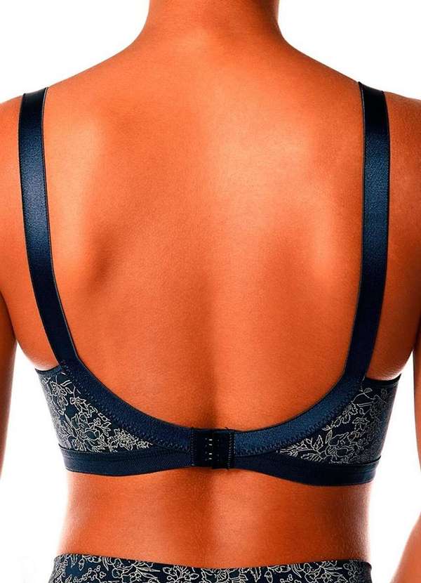 Demillus - Kit com 3 Sutiãs Sustentação Olimpo Firantela Demillus 61742 Marinho-Bronze 3