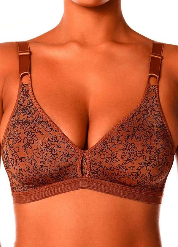 Demillus - Kit com 3 Sutiãs Sustentação Olimpo Firantela Demillus 61742 Marinho-Bronze 4