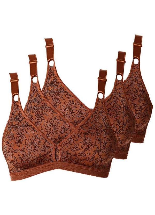 Demillus - Kit com 3 Sutiãs Sustentação Olimpo Firantela Demillus 61742 Marinho