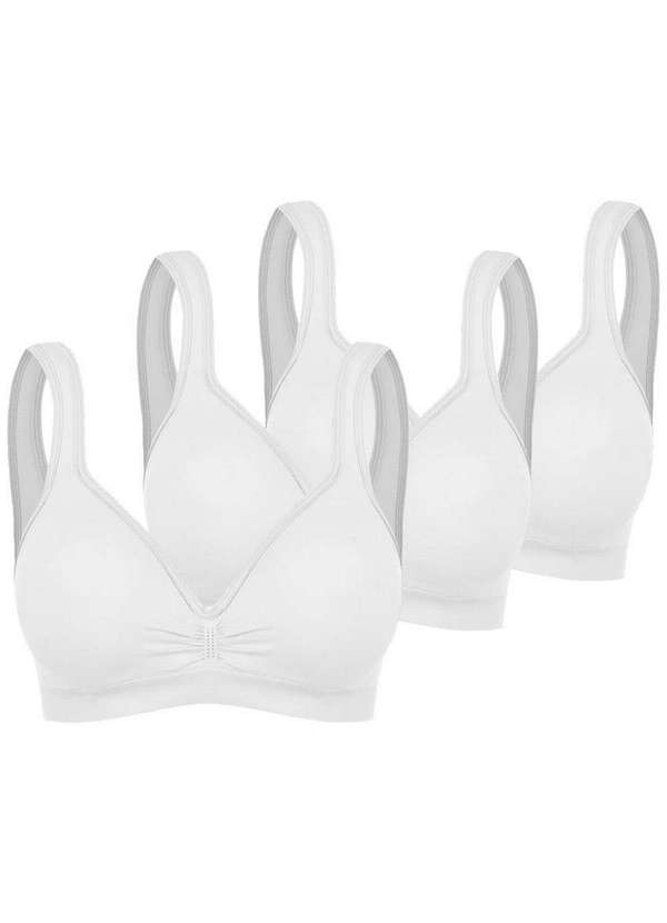 Trifil - Kit com 3 Top sem Aro com Bojo Trifil 3294 Branco