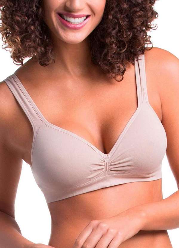 Trifil - Kit com 3 Top sem Aro com Bojo Trifil 3294 Macadâmia-Preto 2