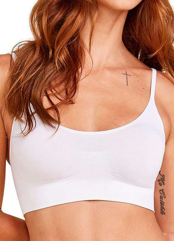 Hope - Kit com 3 Top sem Aro e sem Bojo Hope S21020 Branco-Cinza-Luar 2