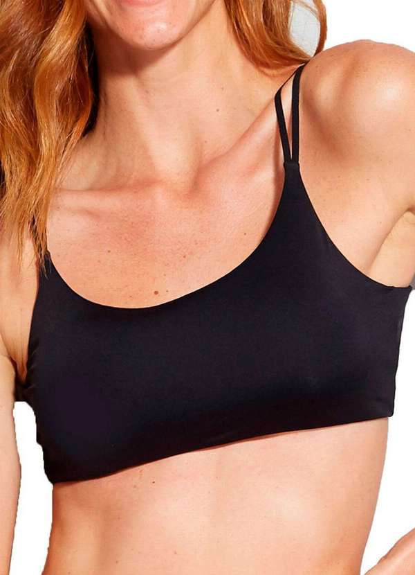 Hope - Kit com 3 Tops sem Aro com Bojo Removível Hope 2186 Preto-Branco 2