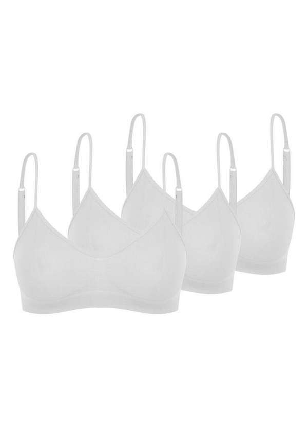 Trifil - Kit com 3 Tops sem Aro e sem Bojo Trifil 4377 Branco