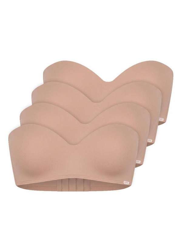 Hope - Kit com 4 Sutiã Bustiê com Aro e Bojo Hope 2083 Taça B Preto