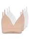 Hope - Kit com 4 Sutiãs sem Aro com Bojo Removível Hope 274840 Bege-Ballet - variação: Bege-Ballet-Branco