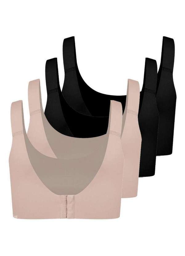 Hope - Kit com 4 Sutiãs sem Aro e sem Bojo Hope 22850 Bege-Ballet-Preto 6