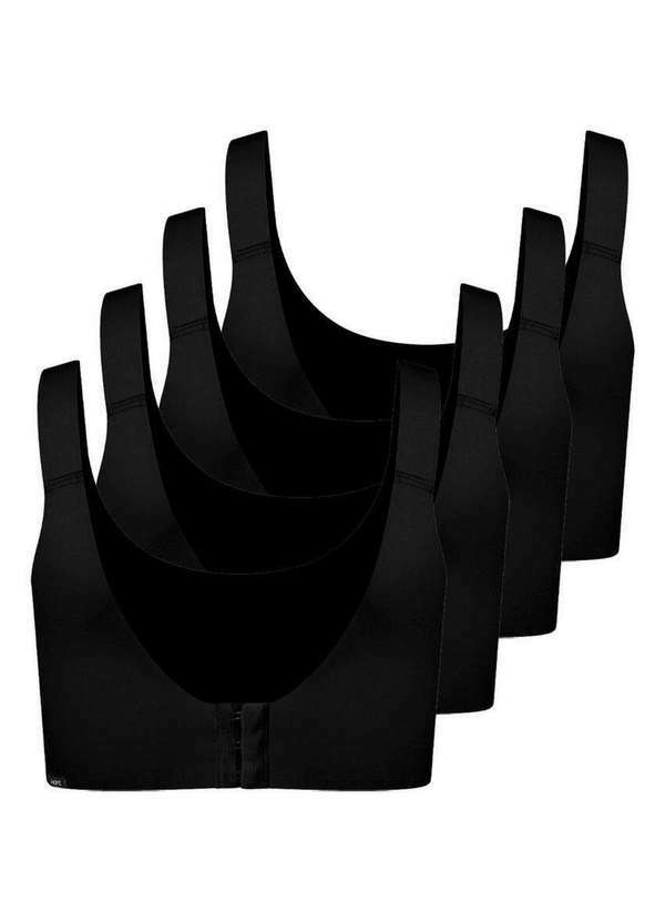 Hope - Kit com 4 Sutiãs sem Aro e sem Bojo Hope 22850 Preto 4