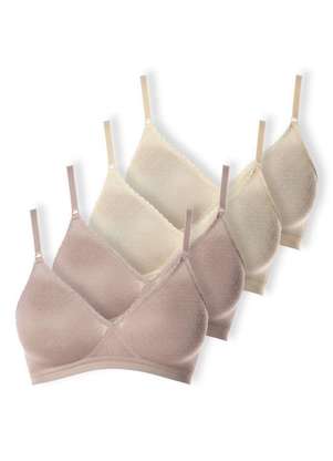 Kit com 4 Sutiãs sem Aro e sem Bojo Poás Demillus 61411 - DEMILLUS