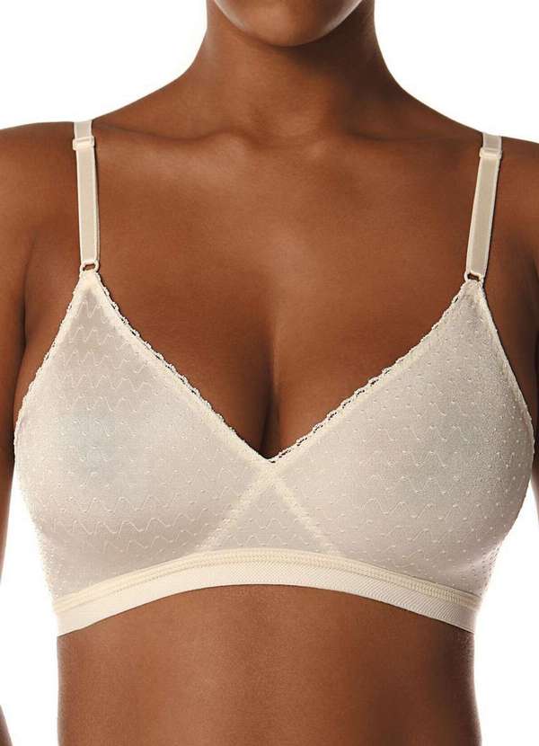 Demillus - Kit com 4 Sutiãs sem Aro e sem Bojo Poás Demillus 61411 Bege-Rosado-Pérola 4