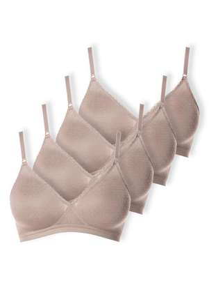 Kit com 4 Sutiãs sem Aro e sem Bojo Poás Demillus 61411 - DEMILLUS