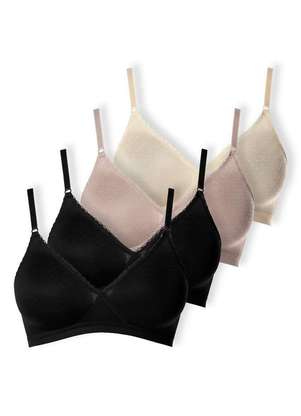 Kit com 4 Sutiãs sem Aro e sem Bojo Poás Demillus 61411 - DEMILLUS