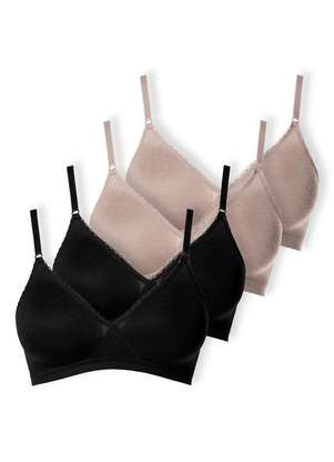 Kit com 4 Sutiãs sem Aro e sem Bojo Poás Demillus 61411 - DEMILLUS