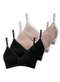 Demillus - Kit com 4 Sutiãs sem Aro e sem Bojo Poás Demillus 61411 Preto-Bege-Rosado-Pérola - variação: Preto-Bege-Rosado