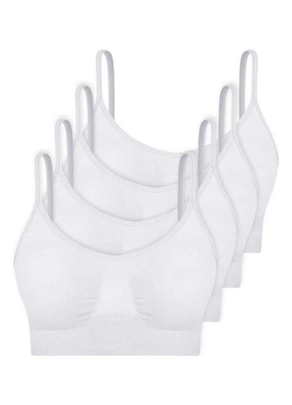 Hope - Kit com 4 Top sem Aro e sem Bojo Hope S21020 Branco