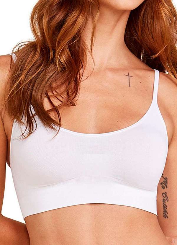 Hope - Kit com 4 Top sem Aro e sem Bojo Hope S21020 Preto-Branco 4