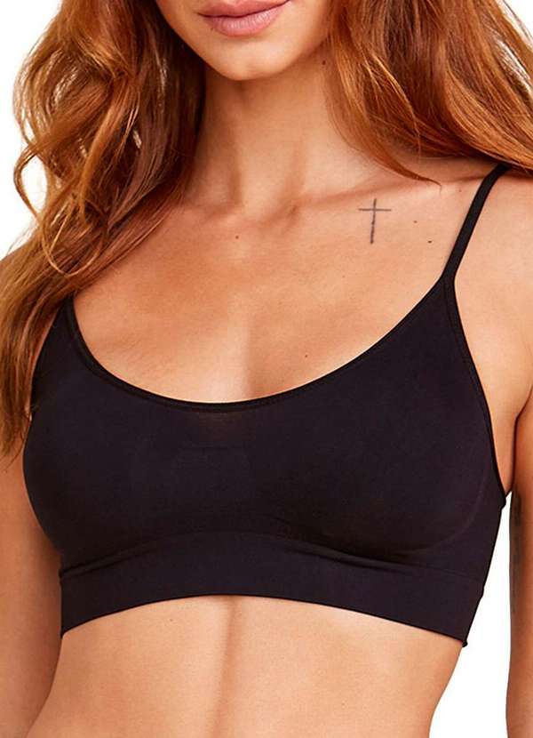 Hope - Kit com 4 Top sem Aro e sem Bojo Hope S21020 Preto-Cinza-Luar 2