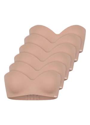 Kit com 6 Sutiã Bustiê com Aro e Bojo Hope 2083 Taça B - HOPE