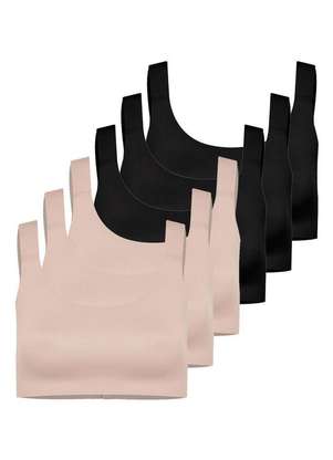 Kit com 6 Sutiãs sem Aro e sem Bojo Hope 22850 - HOPE